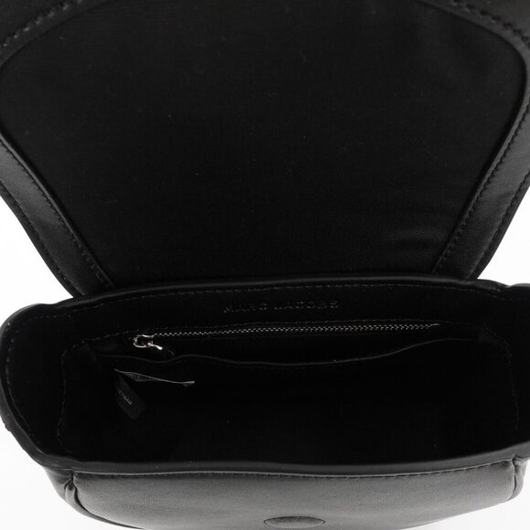 Marc Jacobs Women's The Messenger Saddle Bag Small In Leather Black OS - Picture 11 of 15